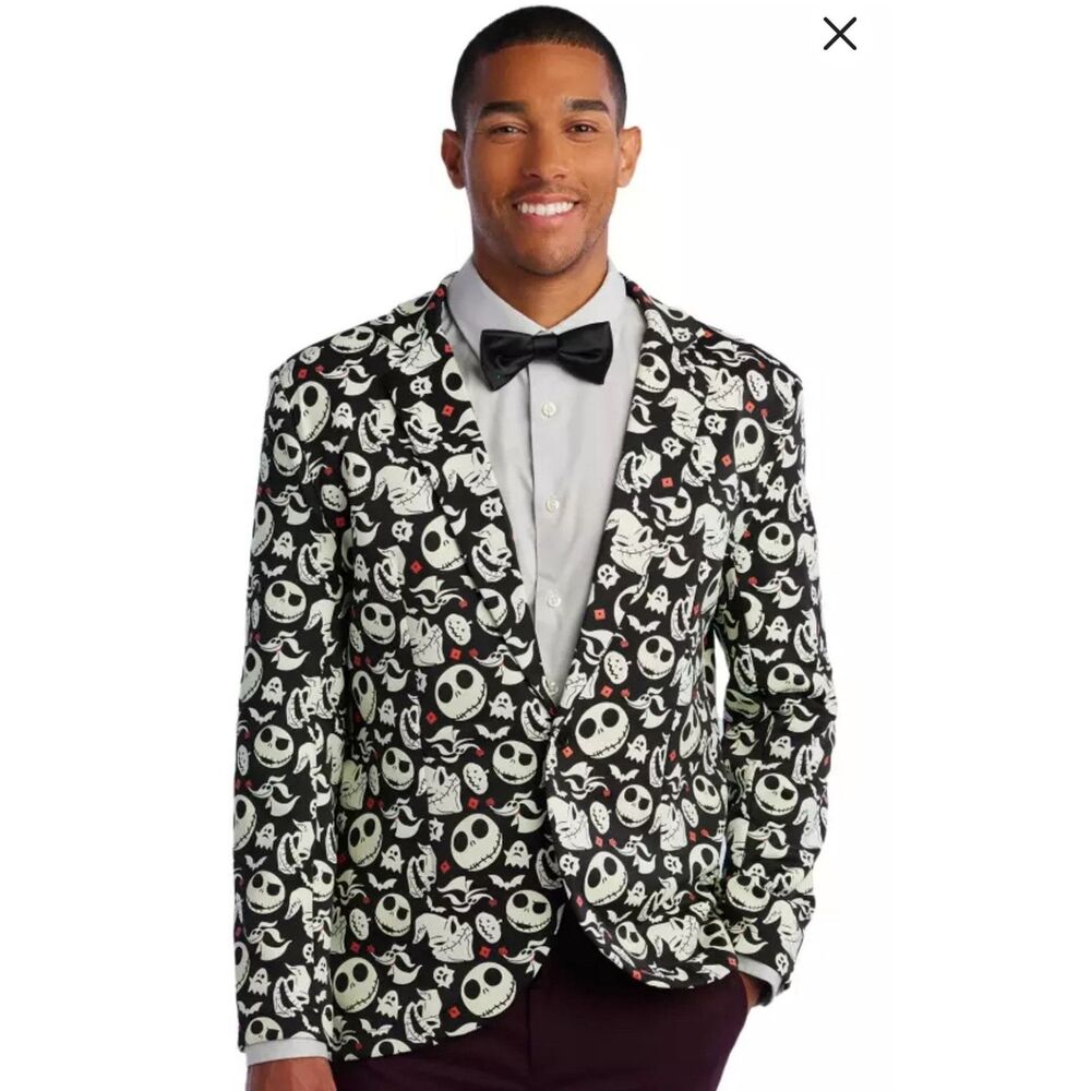Disney Tim Burton's The Nightmare Before Christmas Glow in the Dark Half Suit XL